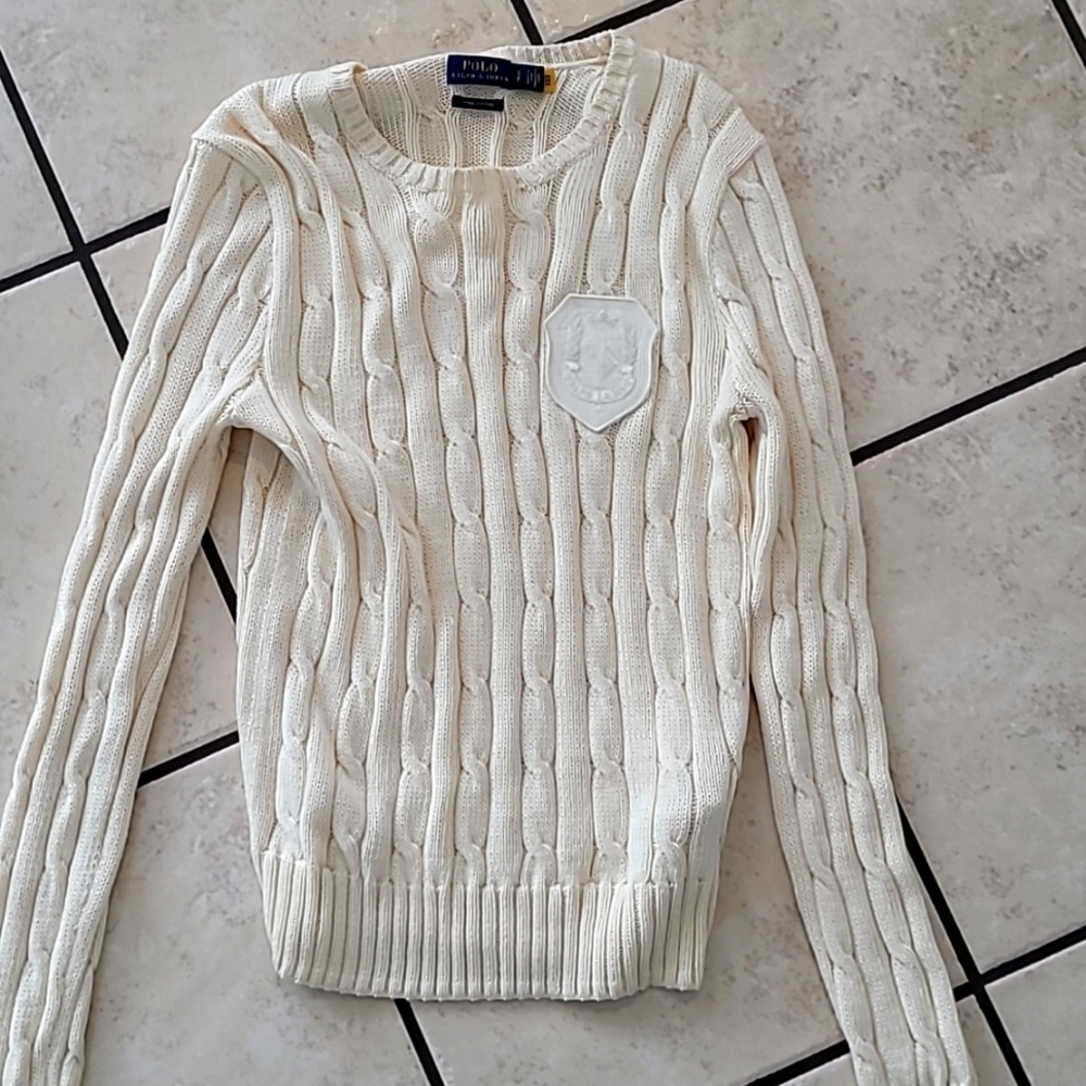 Ralph Lauren, Small, Cream, Sweater